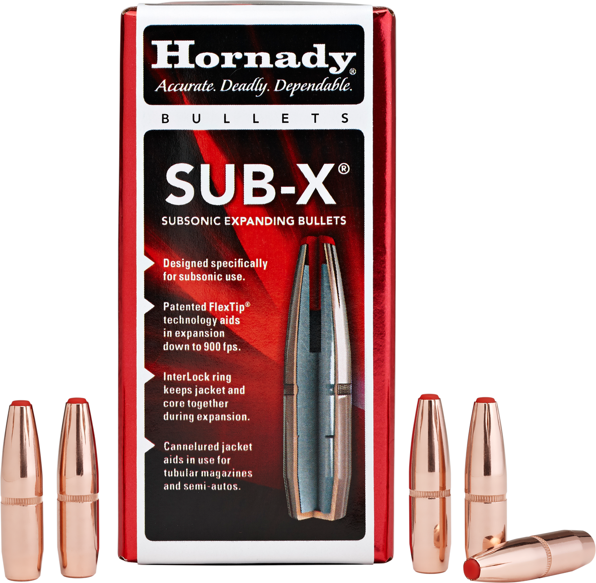 Puntas Rifle Sub X & PUNTAS SUB-X -30 CAL .308 190 GR (300 BLACKOUT) Caja 100