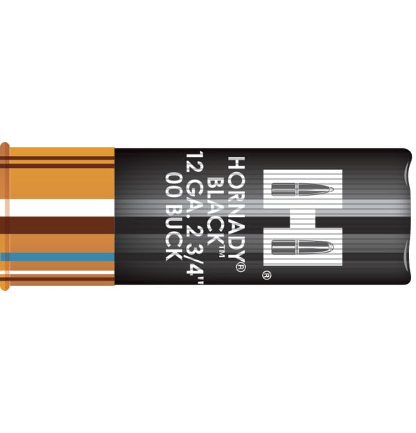 BLACK AMMO-12 GA 00 BUCKSHOT BLACK™- Caja 10