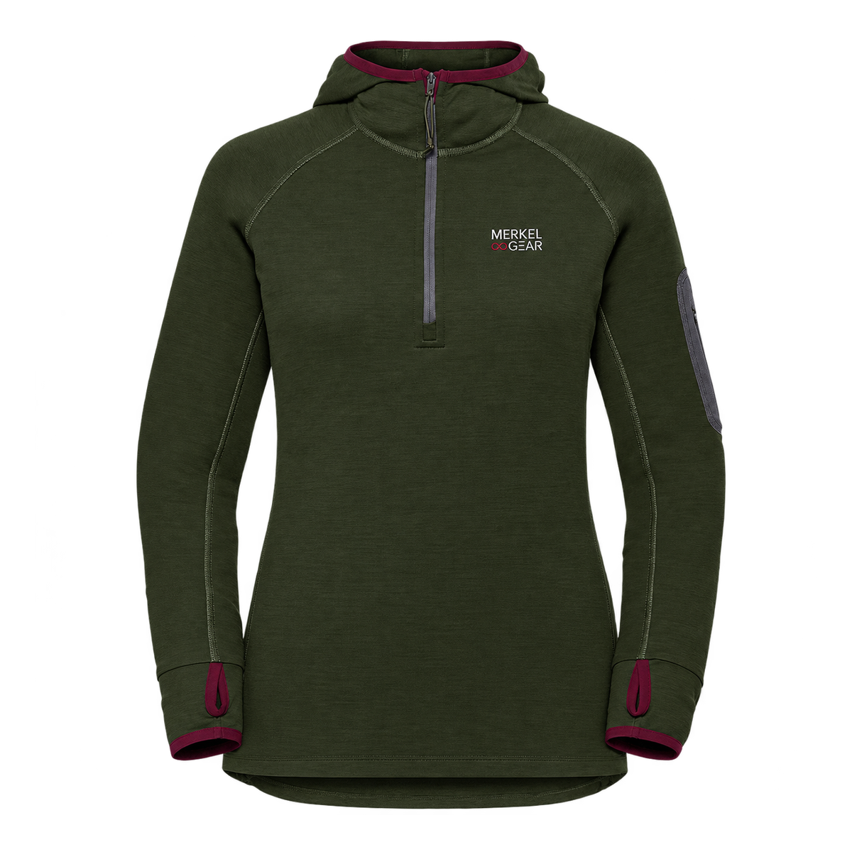Hoody Merino 200 & Hoody Merino 200- Mujer-Olive-S(36) & Hoody Merino 200- Mujer-Olive-M(38/40)