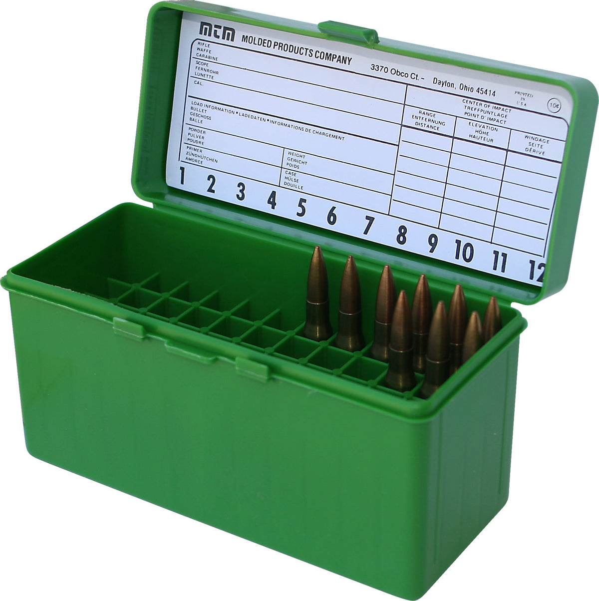 Caja Rifle P60 & RIFLE 60RDS FLIP TOP 270WIN;3006;2506 VERDE-12-
