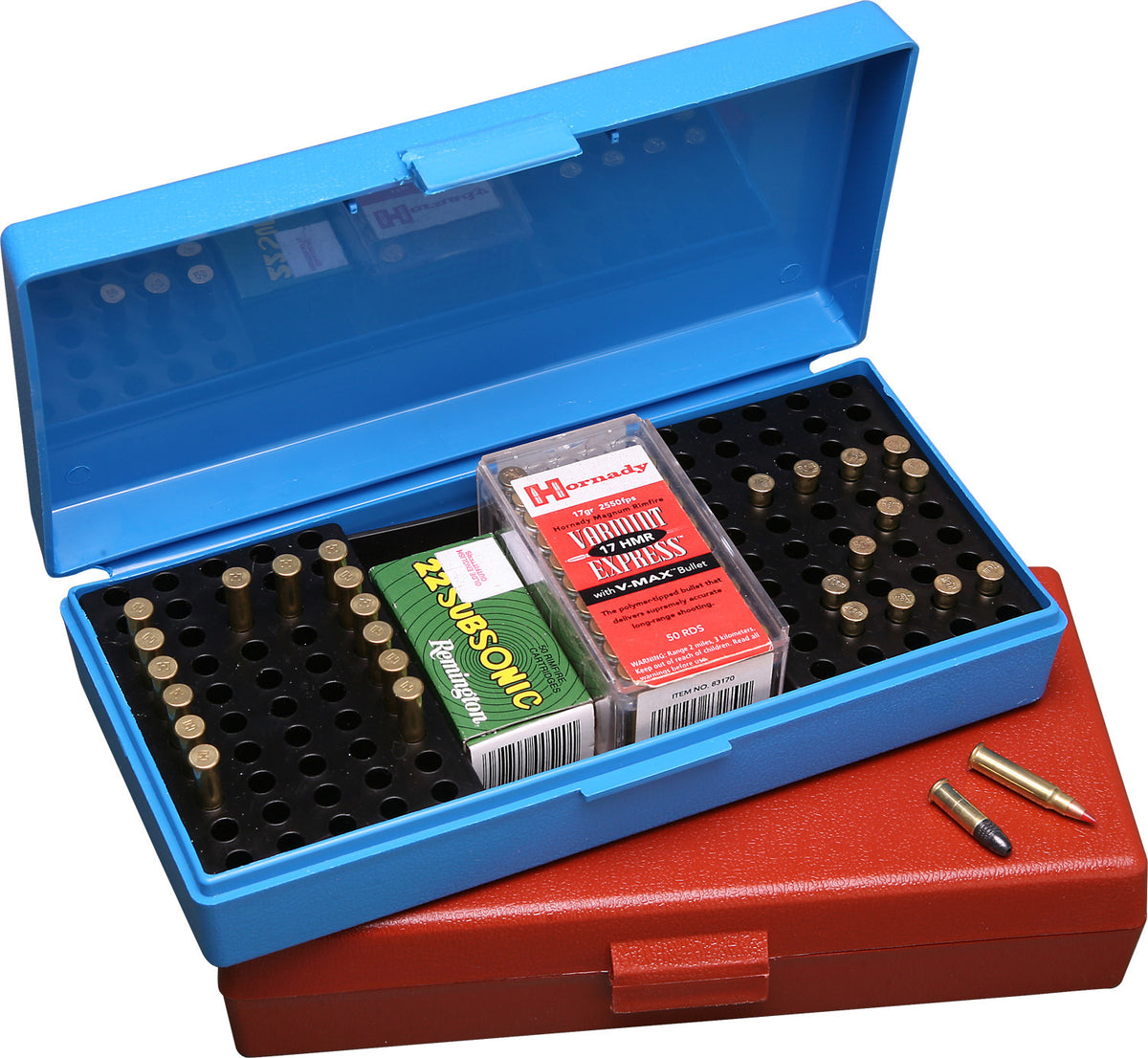 Caja Calibre Anular & RIMFIRE100RDS 22LR RUST-12- & RIMFIRE 30RDS 22LR MATCH- AZUL-12