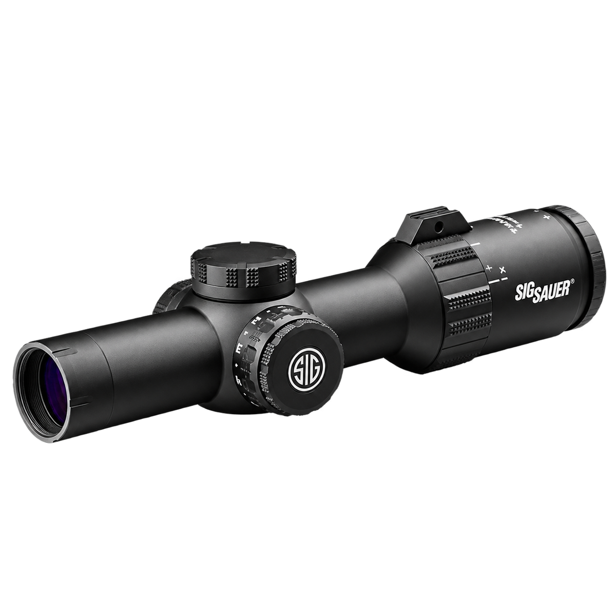 Tango 4 & TANGO 4 SCOPE, 1-4X24MM, 30MM, FFP, 556-762 HORSESHOE ILLUM RETICLE, 0.5 MOA ADJ, BLACK