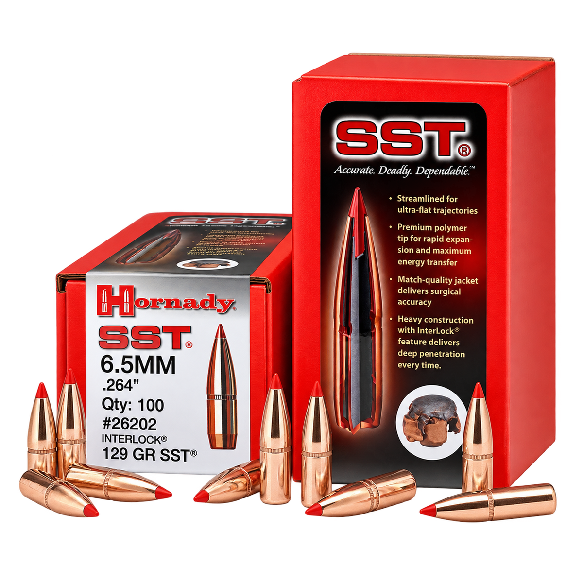 Puntas Rifle SST & PUNTAS SST-6MM .243 95 GR SST®- Caja 100 & PUNTAS SST-6.5MM .264 123 GR (100)