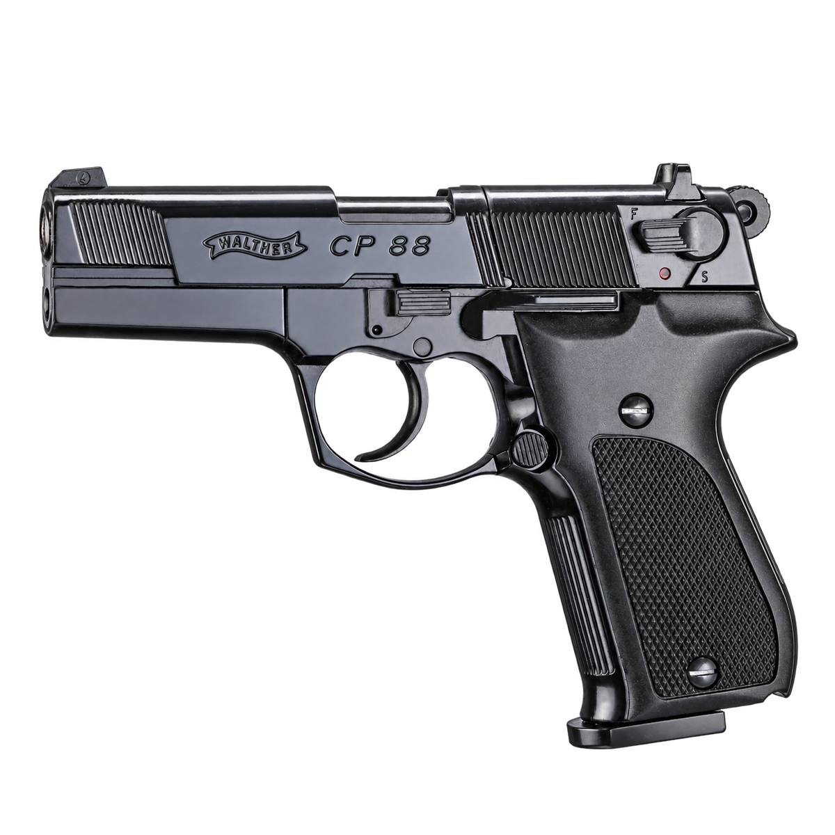 Walther CP88-Co2 & Co2-Walther CP88-4,5mm Pellet-Negra 3.5"