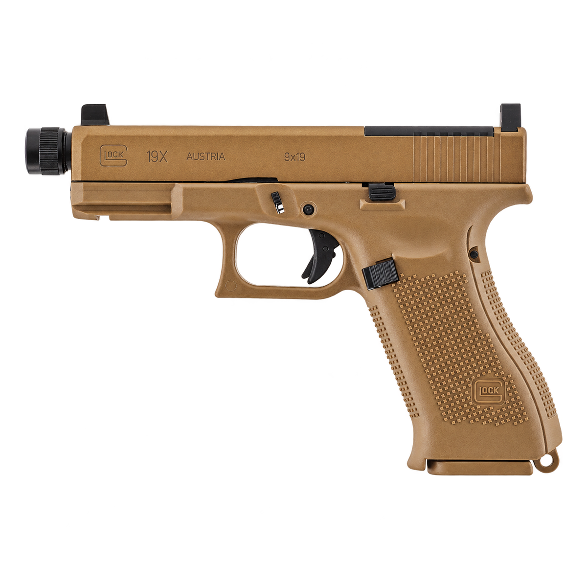 Glock 19X Co2 MOS Coyote & Co2 Glock 19X MOS 4.5mm BB- Coyote- 2J