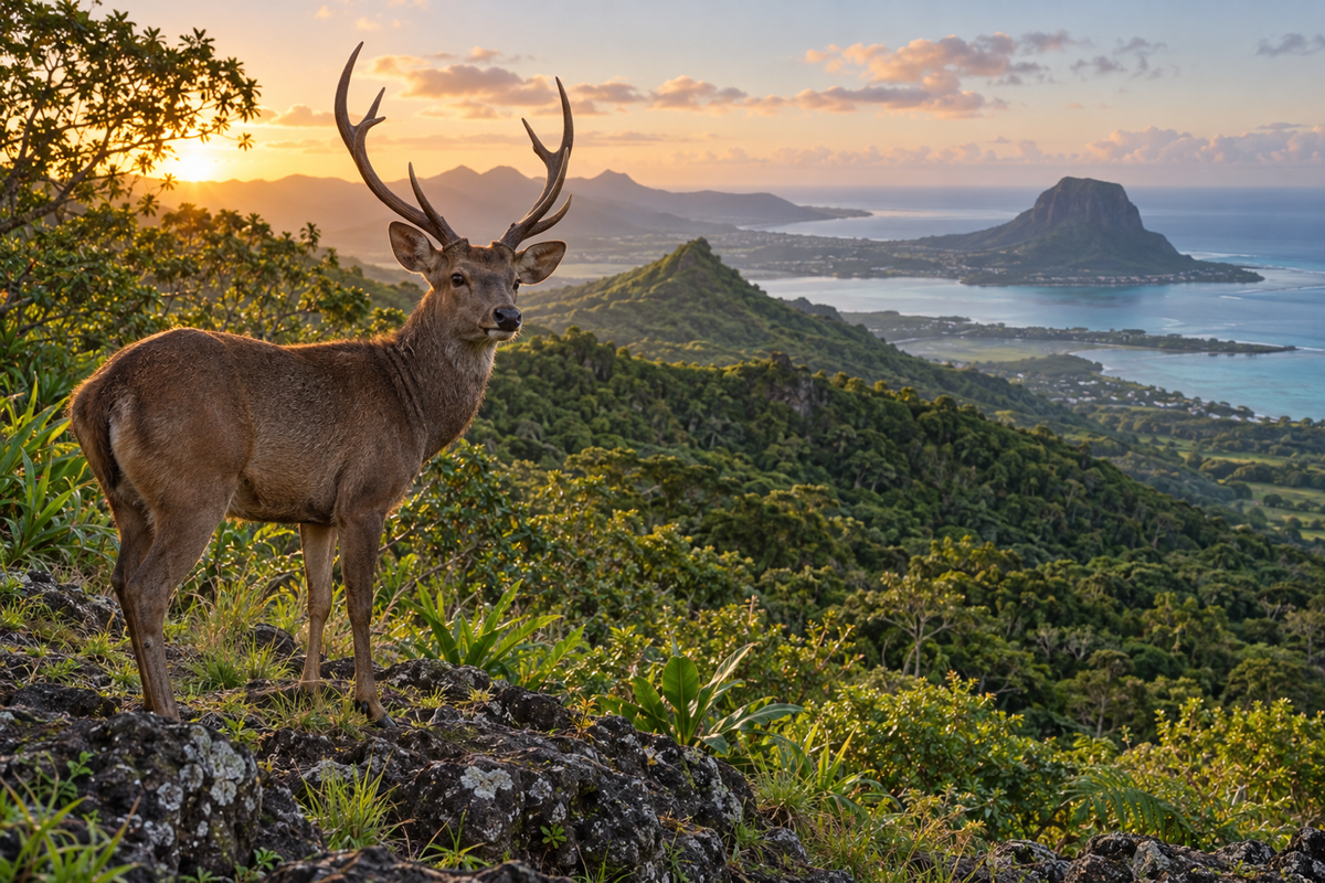 ISLAS MAURICIO. EL CIERVO RUSAN