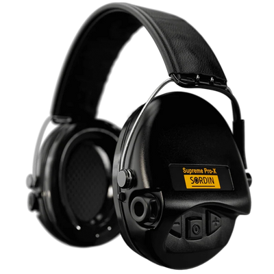 Sordin Supreme Pro-X & SUPREME PRO X Headband Textil Negro- Cup Negro-PVC