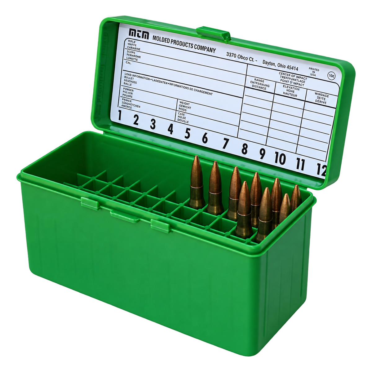 Caja Rifle P60 & RIFLE 60RDS FLIP TOP 270WIN;3006;2506 VERDE-12-