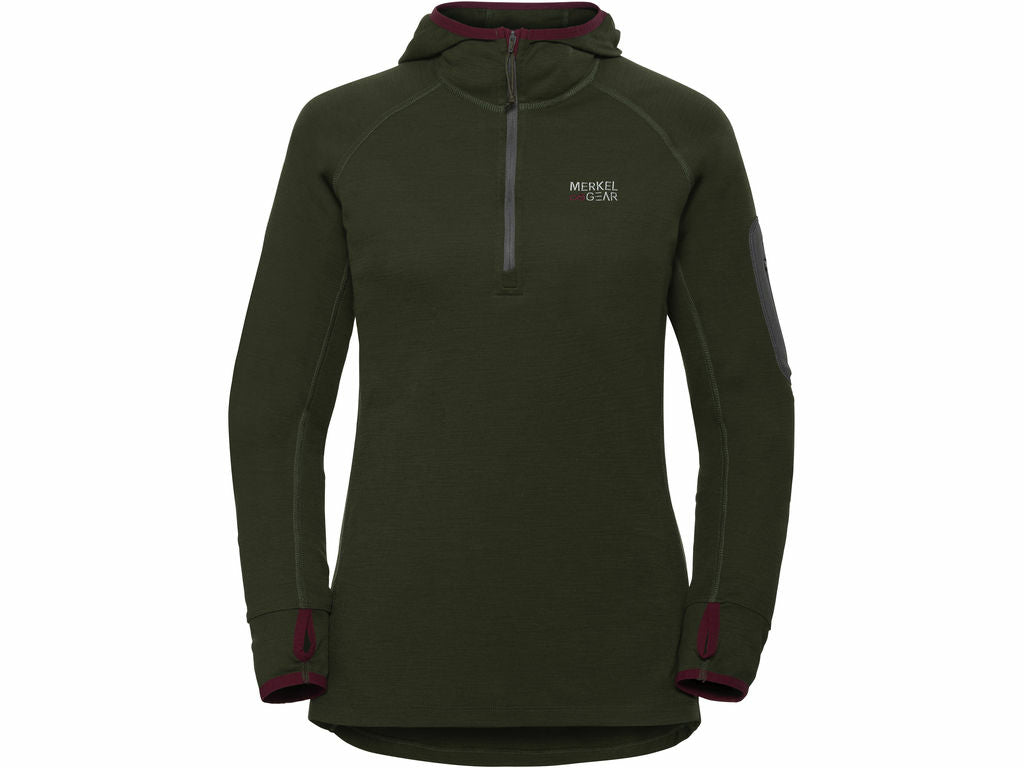 Hoody Merino 200 & Hoody Merino 200- Mujer-Olive-S(36) & Hoody Merino 200- Mujer-Olive-M(38/40)