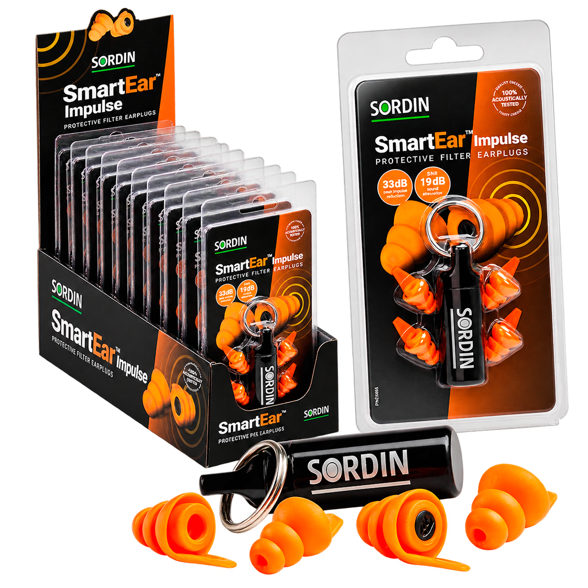 Tapones Sordin & Tapones Sordin Smart Ear Impulse Naranja (M/L)- Ud