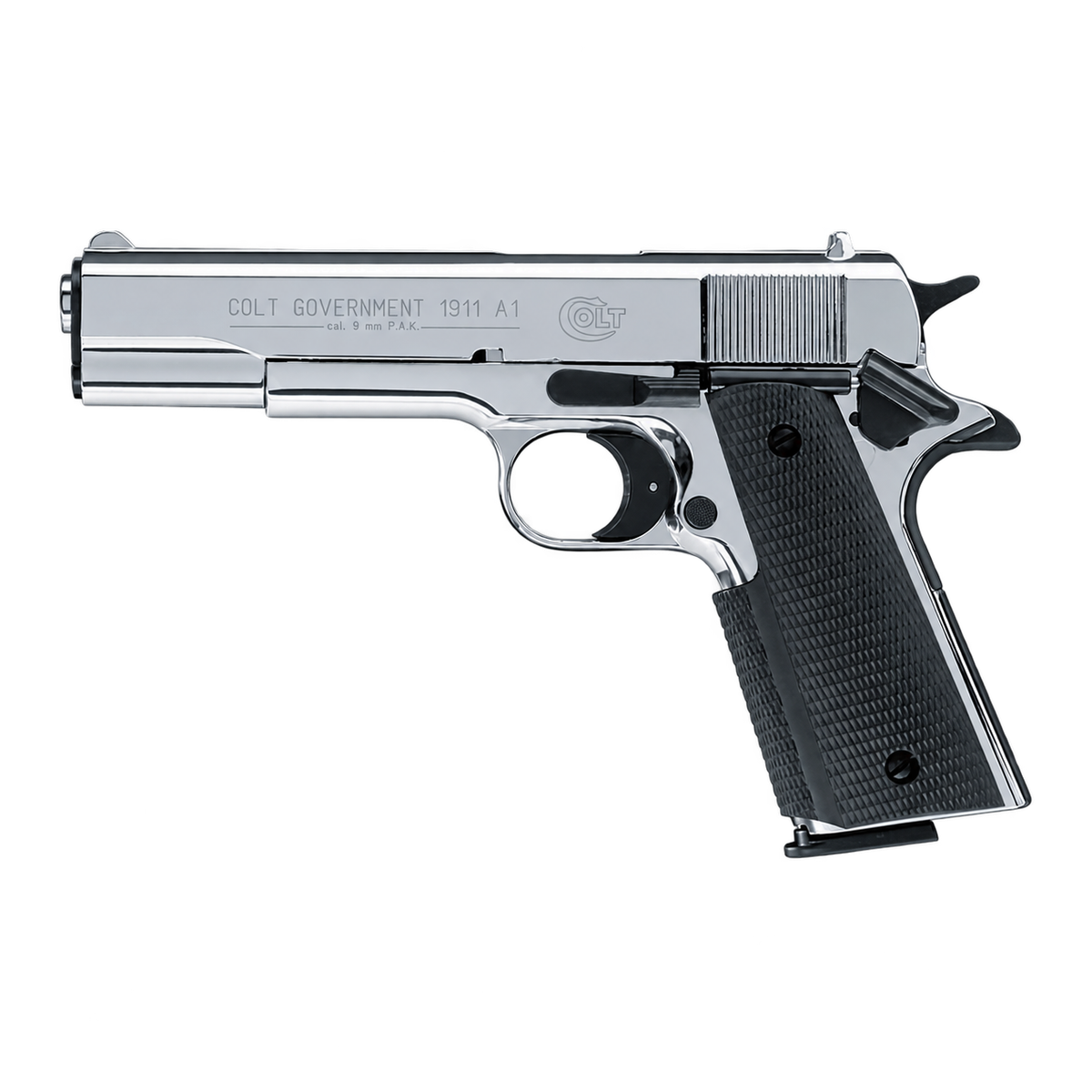 Colt Government 1911 A1-Cromo Pulido-9mm PAK