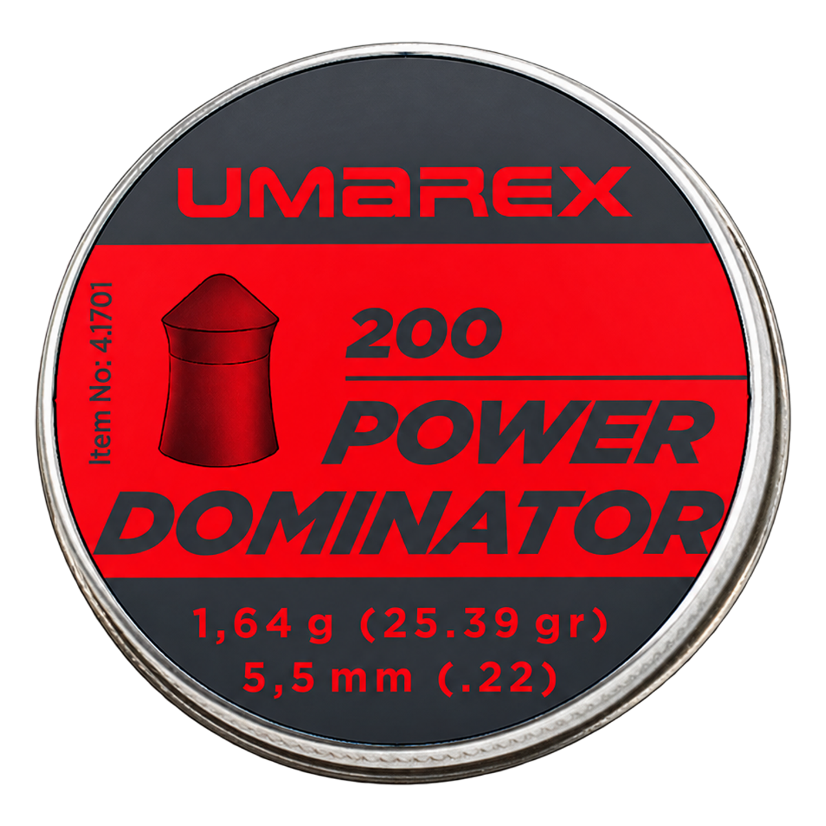 Pellets Power Dominator-5,5mm-1,64-1 ud =MetÃ¡lica 1x200