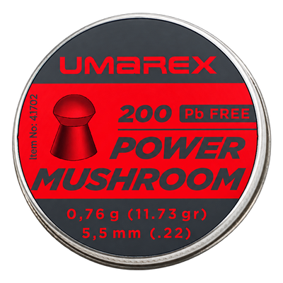 Pellets Power Mushroom Libre plomo-5,5mm-0,76-1 ud =MetÃ¡lica 1x200