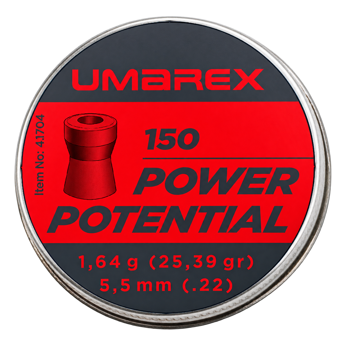 Pellets Power Potential-5,5mm-1,64-1 ud =MetÃ¡lica 1x150