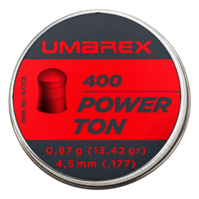 Pellets Power Ton-4,5mm-0,87-1 ud= MetÃ¡lica 1x400