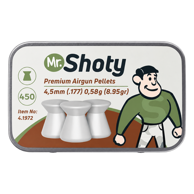 Pellet UX Mr Shoty Flathead-4,5mm-0,58g-Tin 450