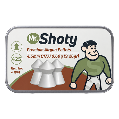 Pellet UX Mr Shoty Pointed -4,5mm-0,58g-Tin 425