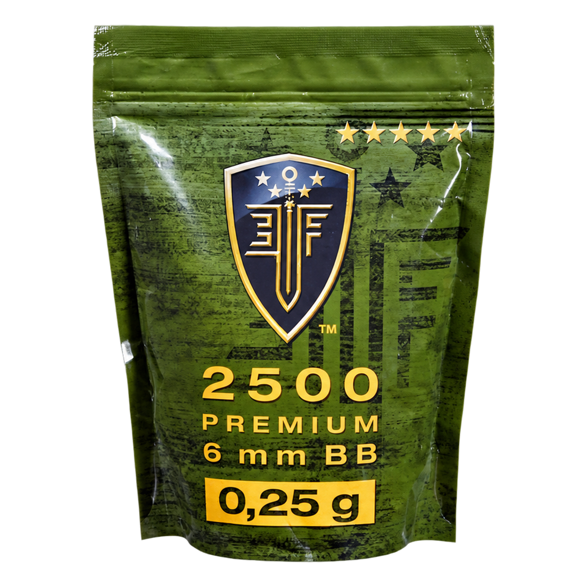 BB-Elite Force-Blancas-6mm-0,25-Bolsa Zipper 2500 uds