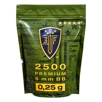 BB-Elite Force-Blancas-6mm-0,25-Bolsa Zipper 2500 uds