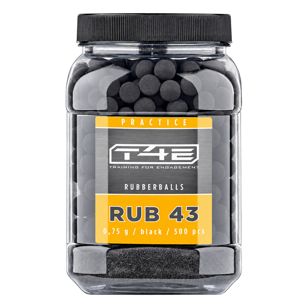 T4E Practice RUB 43-0.75-Negro-500 uds