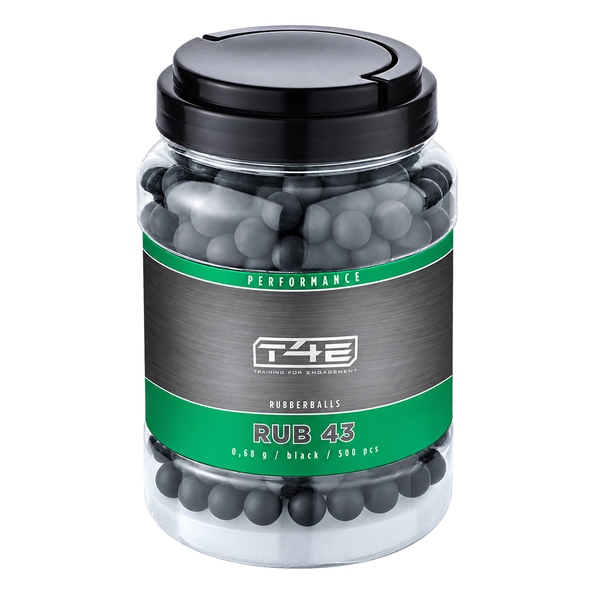 T4E Performance RUB 43-0.68-Negro-500 uds