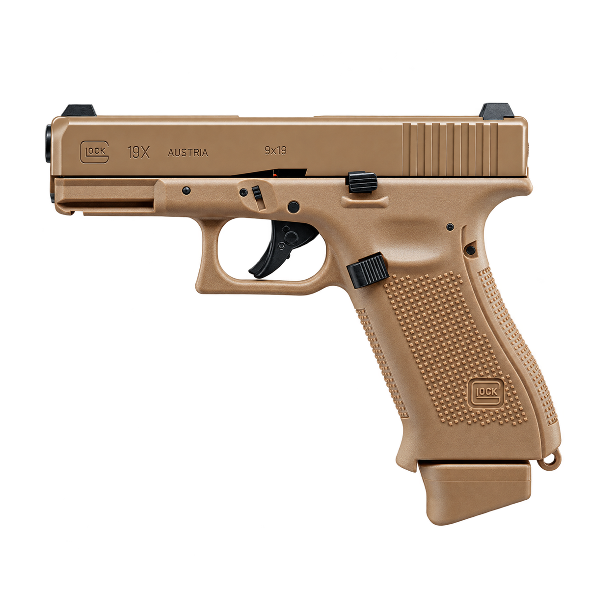 Glock 19 Coyote & ASCO2-Glock 19X Coyote-6mm- 1 Julio