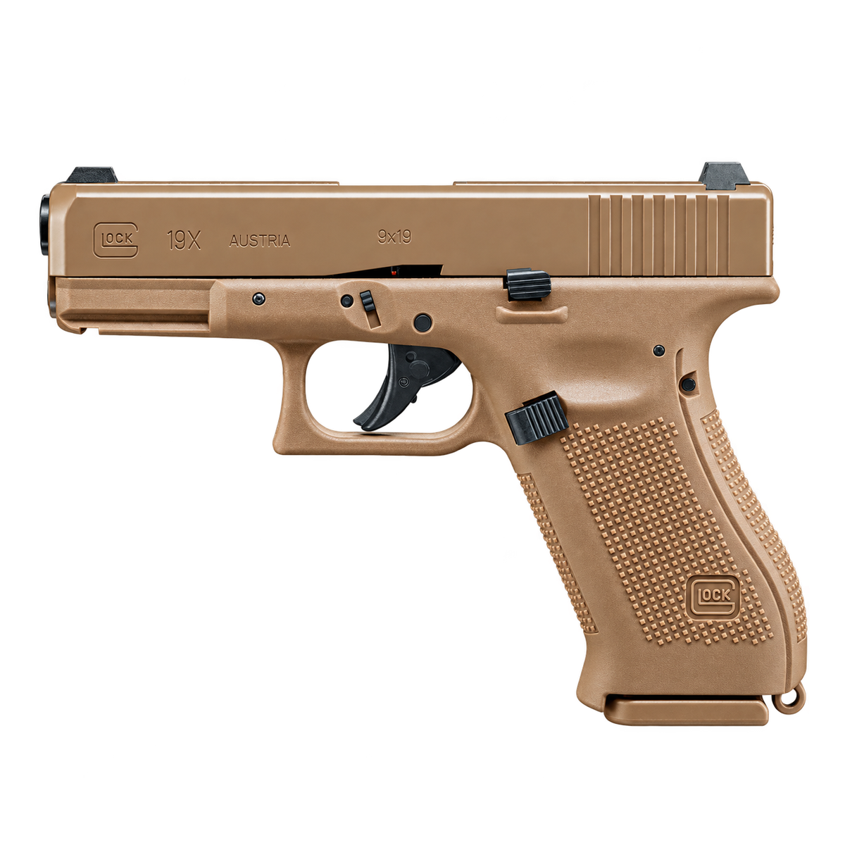 Glock 19X -Co2 Blow Black & Co2-Glock 19X -4,5mm BB-Coyote- Blow Back
